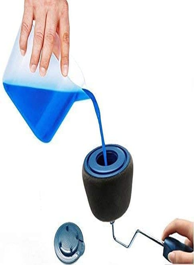 آرت بي مجموعة أدوات طلاء الجدران الداخلية من ArtBee DIY، تتضمن فرشاة طلاء، عصي، مقابض بكرات الطلاء، أداة تحديد حواف الطلاء (مجموعة من 5 قطع) - Image 3